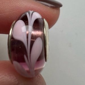 💕Pandora pink murano glass charm